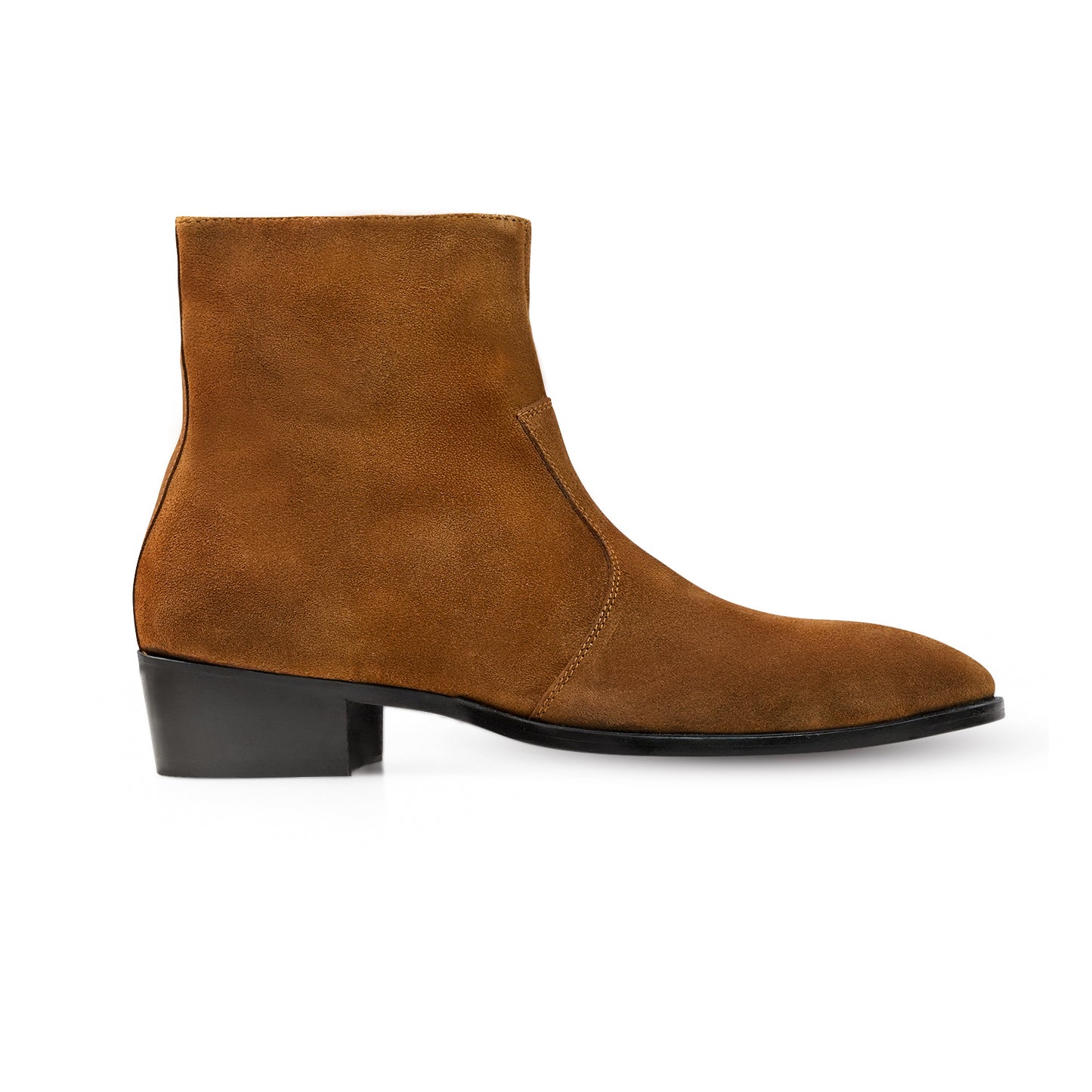 Rogue Luxe Cuban Zipper Boots - Tan