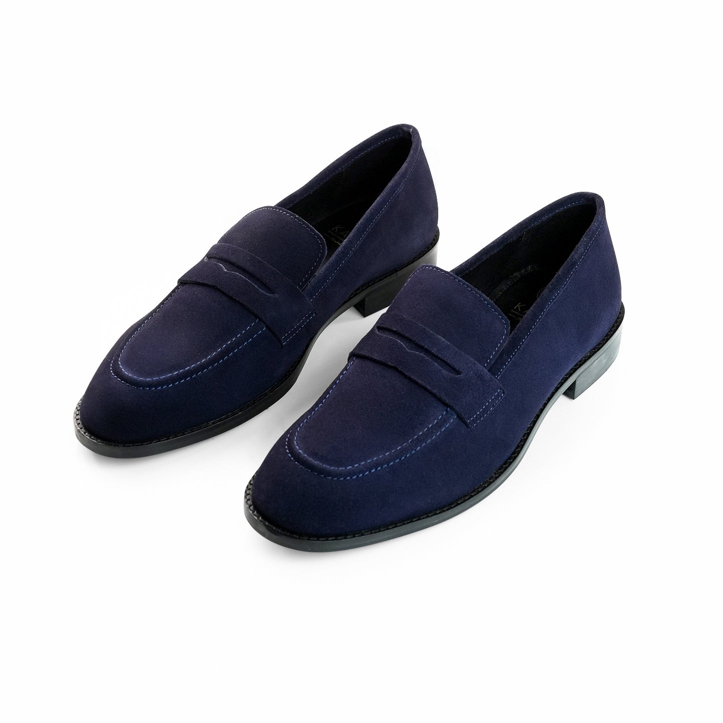 Amalfi Luxe Suede Penny Loafers - Navy Blue