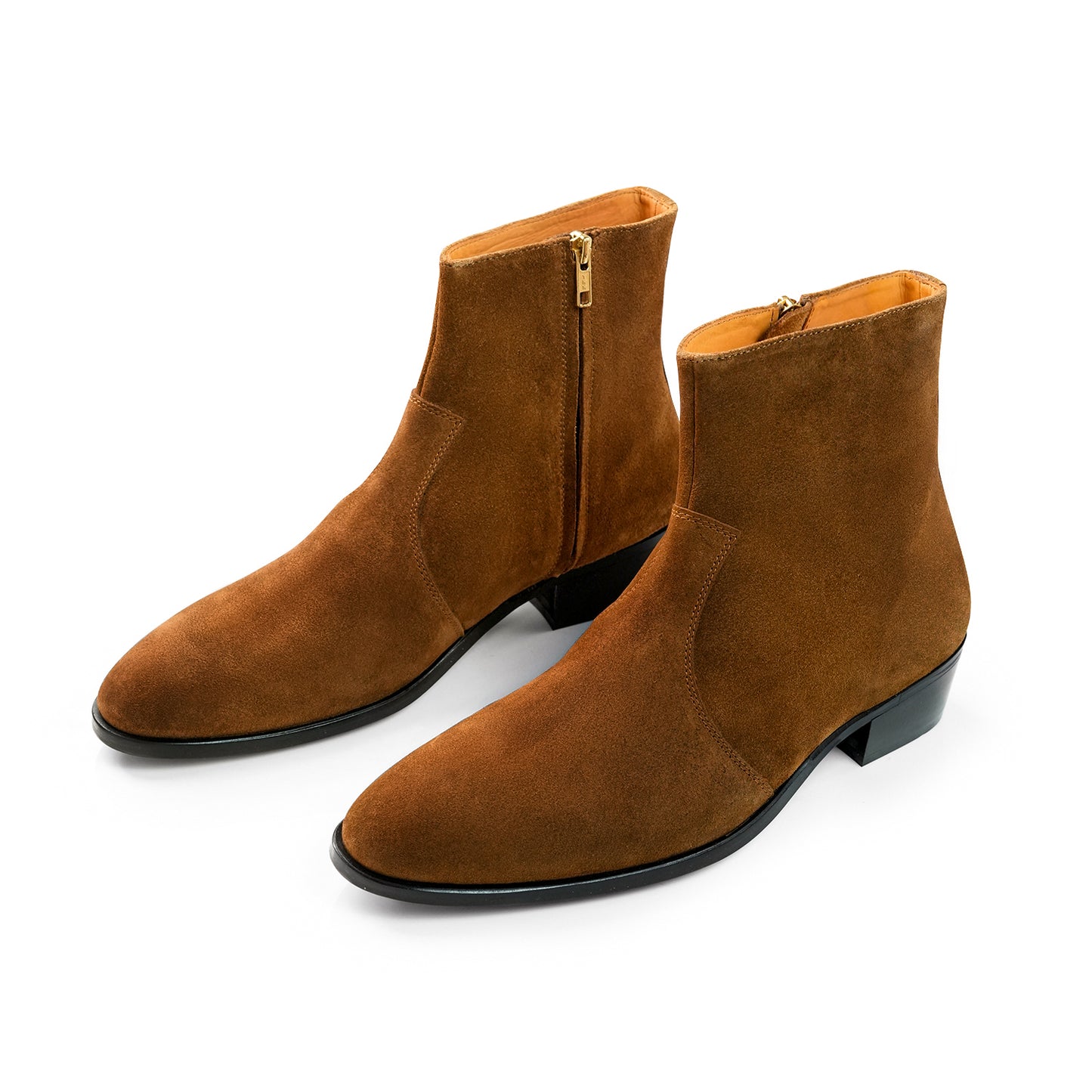 Rogue Luxe Cuban Zipper Boots - Tan