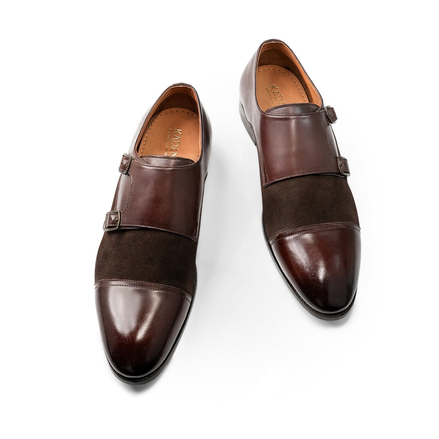 Monaco Forte Combination Double Strap Monk - Brown