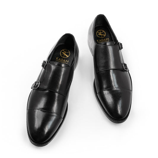 Monaco Noir Double Strap Monk - Black