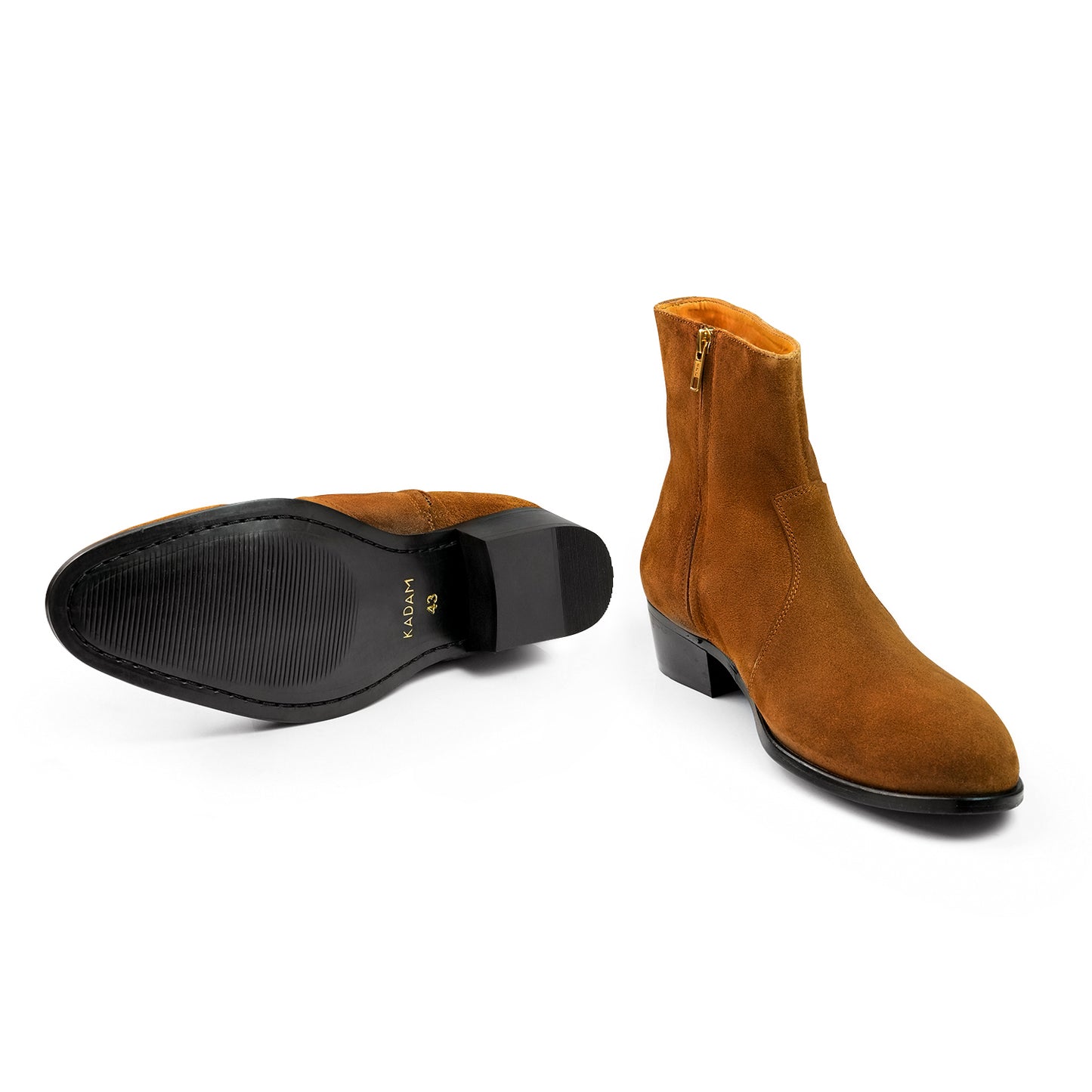 Rogue Luxe Cuban Zipper Boots - Tan