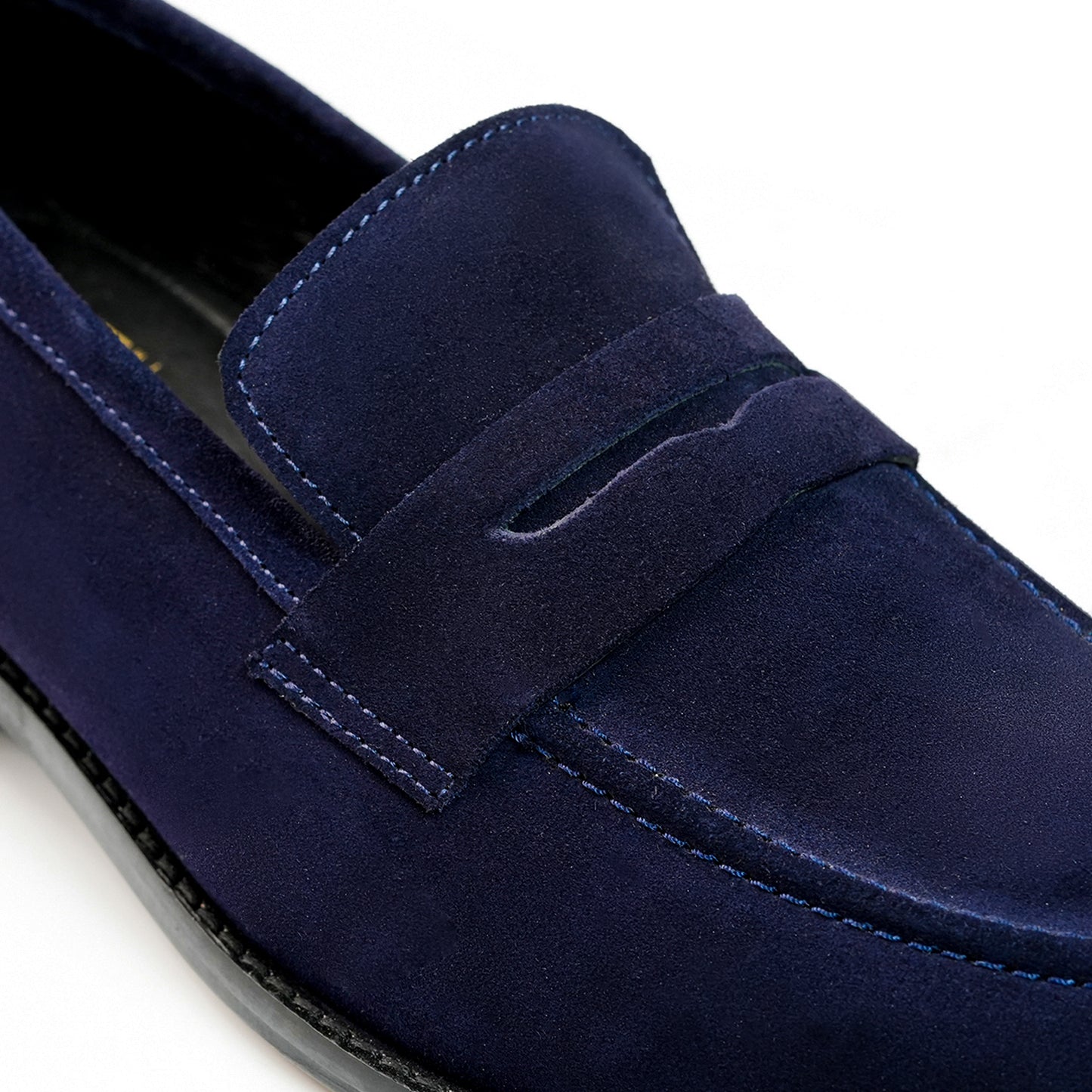 Amalfi Luxe Suede Penny Loafers - Navy Blue