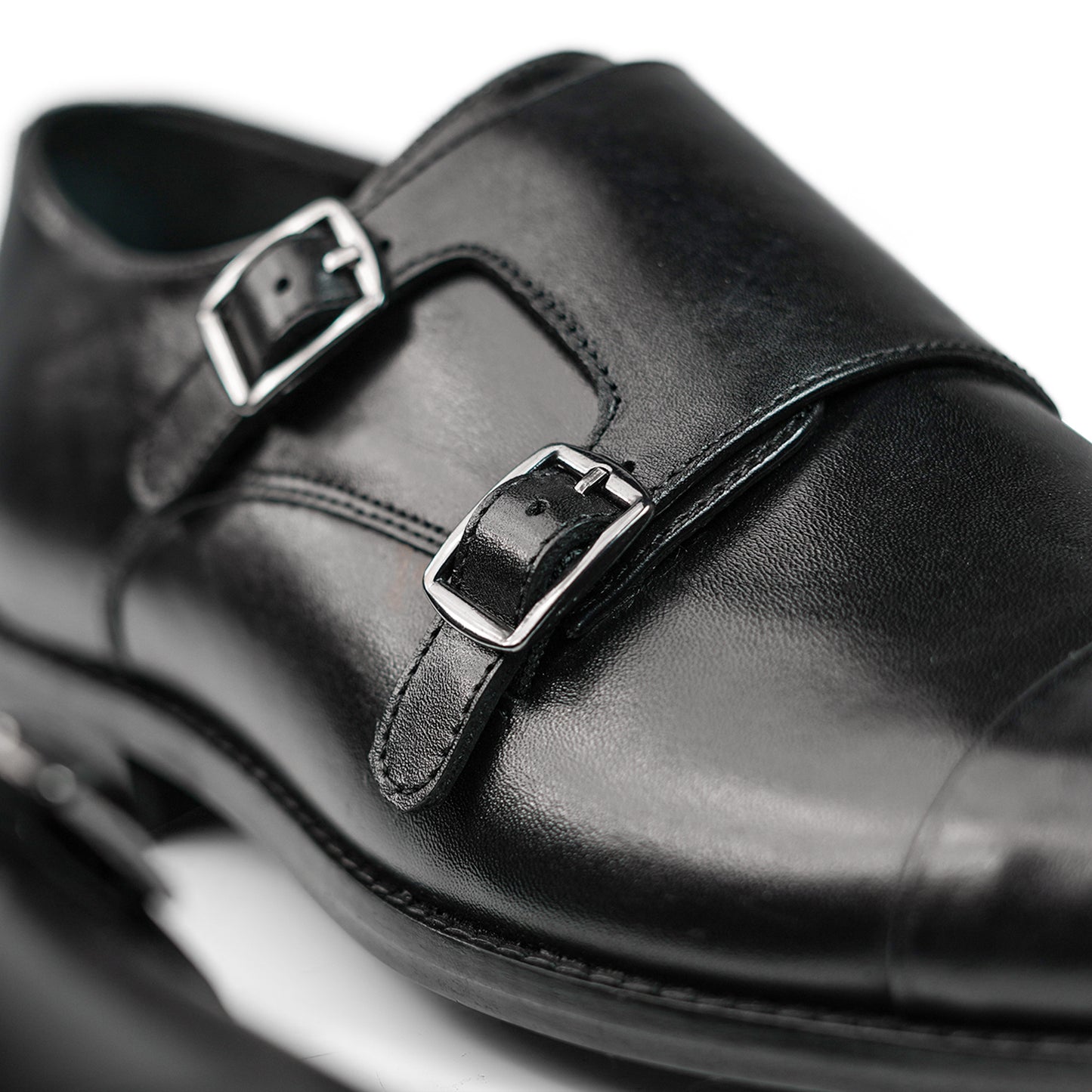 Monaco Noir Double Strap Monk - Black