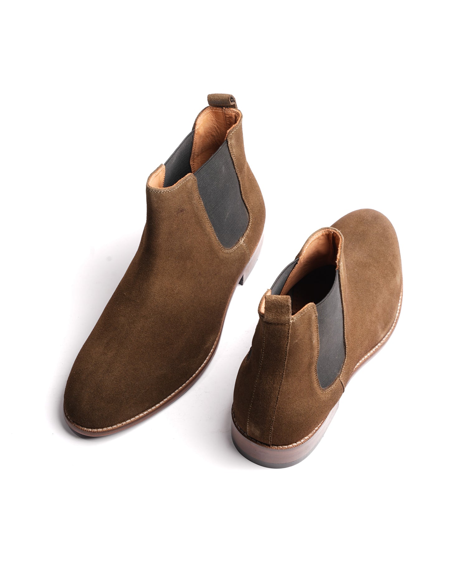 Lux Suede Chelsea Boots - Olive